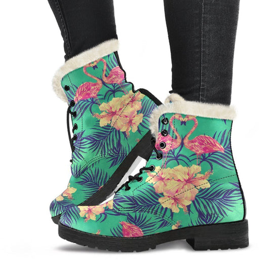 Hawaii Tropical Paradise Pattern Print Comfy Boots GearFrost