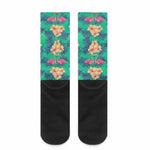 Hawaii Tropical Paradise Pattern Print Crew Socks