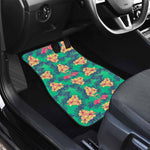 Hawaii Tropical Paradise Pattern Print Front and Back Car Floor Mats