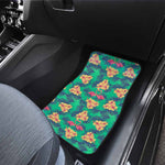 Hawaii Tropical Paradise Pattern Print Front and Back Car Floor Mats