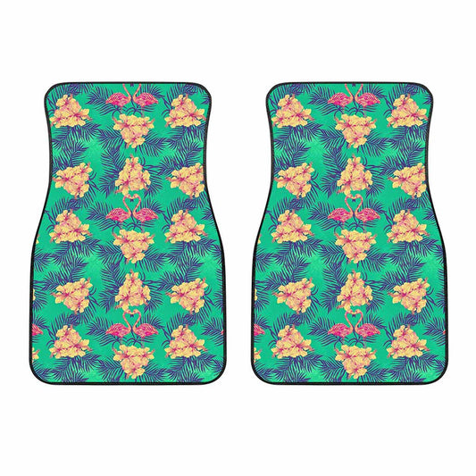 Hawaii Tropical Paradise Pattern Print Front Car Floor Mats