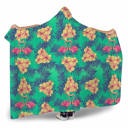 Hawaii Tropical Paradise Pattern Print Hooded Blanket