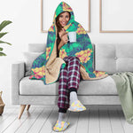 Hawaii Tropical Paradise Pattern Print Hooded Blanket