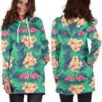 Hawaii Tropical Paradise Pattern Print Hoodie Dress GearFrost