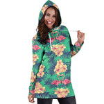 Hawaii Tropical Paradise Pattern Print Hoodie Dress GearFrost