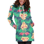 Hawaii Tropical Paradise Pattern Print Hoodie Dress GearFrost