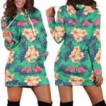 Hawaii Tropical Paradise Pattern Print Hoodie Dress GearFrost