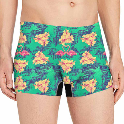 Hawaii Tropical Paradise Pattern Print Men's Boxer Briefs