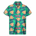 Hawaii Tropical Paradise Pattern Print Men's Short Sleeve Shirt