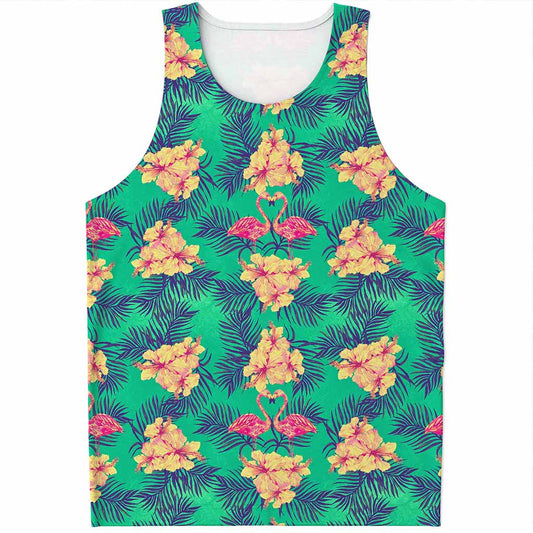 Hawaii Tropical Paradise Pattern Print Men's Tank Top