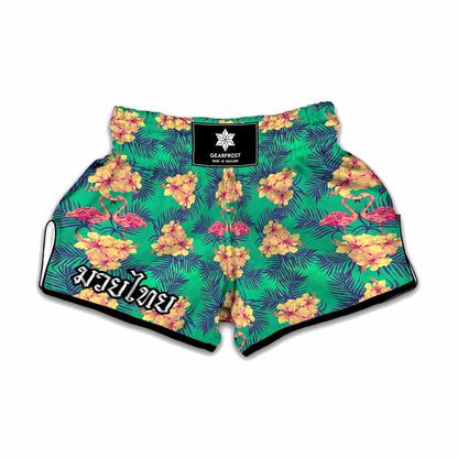 Hawaii Tropical Paradise Pattern Print Muay Thai Boxing Shorts