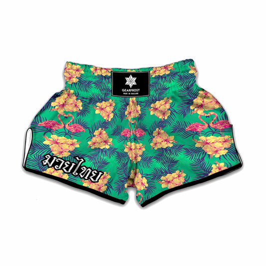 Hawaii Tropical Paradise Pattern Print Muay Thai Boxing Shorts