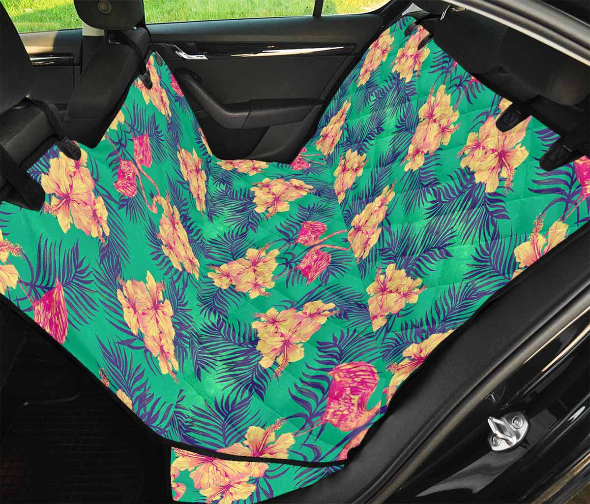 Hawaii Tropical Paradise Pattern Print Pet Car Back Seat Cover