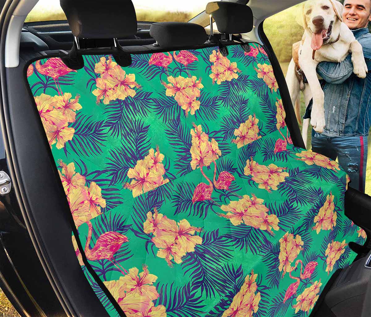 Hawaii Tropical Paradise Pattern Print Pet Car Back Seat Cover