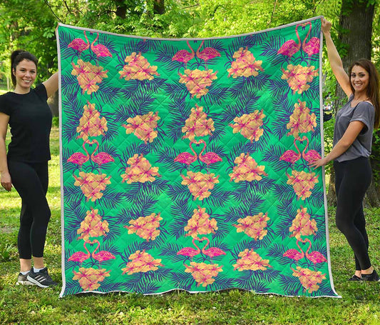 Hawaii Tropical Paradise Pattern Print Quilt