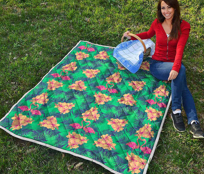 Hawaii Tropical Paradise Pattern Print Quilt