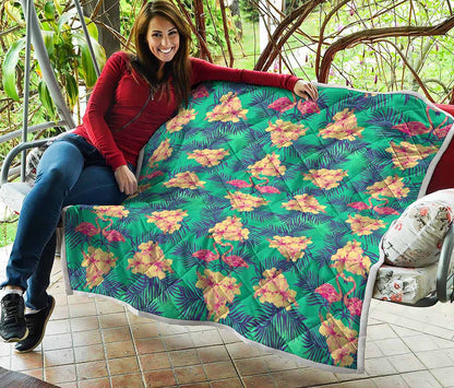 Hawaii Tropical Paradise Pattern Print Quilt