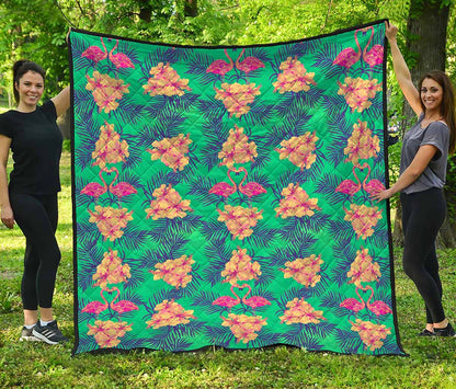 Hawaii Tropical Paradise Pattern Print Quilt