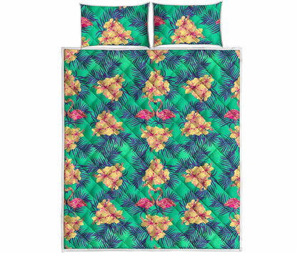 Hawaii Tropical Paradise Pattern Print Quilt Bed Set