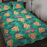 Hawaii Tropical Paradise Pattern Print Quilt Bed Set