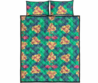 Hawaii Tropical Paradise Pattern Print Quilt Bed Set