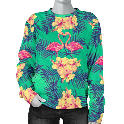 Hawaii Tropical Paradise Pattern Print Women's Crewneck Sweatshirt GearFrost