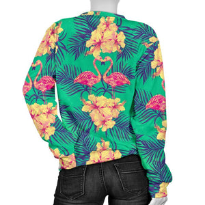 Hawaii Tropical Paradise Pattern Print Women's Crewneck Sweatshirt GearFrost