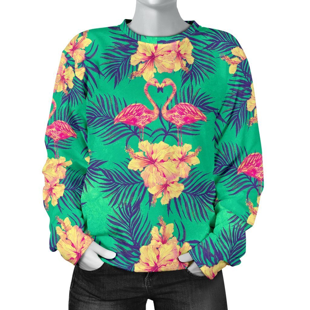 Hawaii Tropical Paradise Pattern Print Women's Crewneck Sweatshirt GearFrost