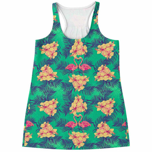 Hawaii Tropical Paradise Pattern Print Women's Racerback Tank Top