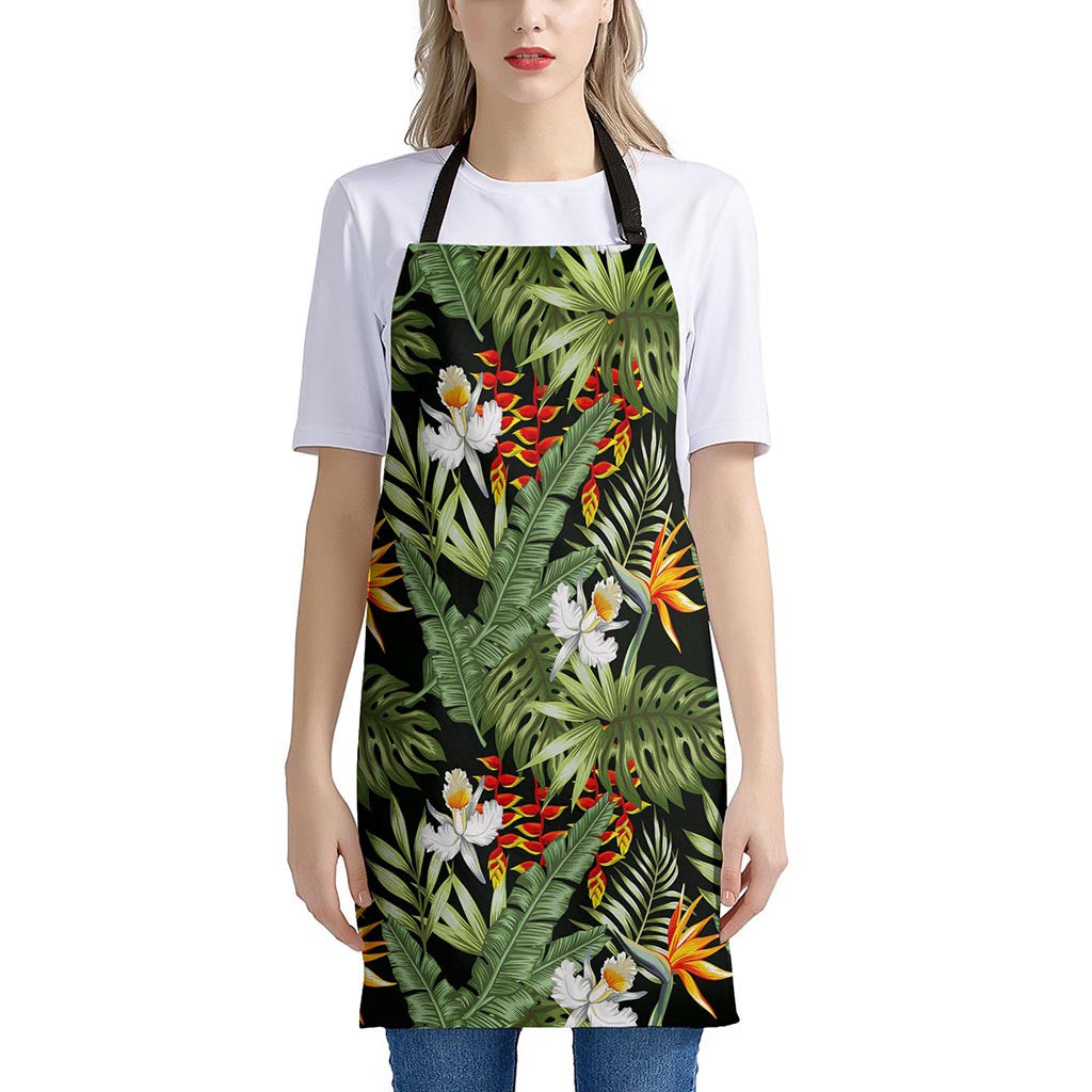 Hawaii Tropical Plants Pattern Print Apron