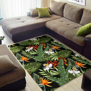 Hawaii Tropical Plants Pattern Print Area Rug GearFrost