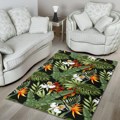 Hawaii Tropical Plants Pattern Print Area Rug GearFrost