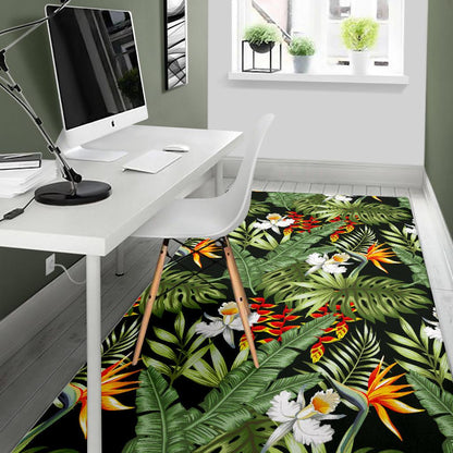 Hawaii Tropical Plants Pattern Print Area Rug GearFrost
