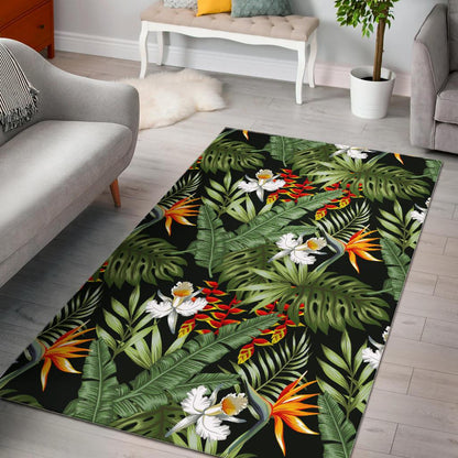 Hawaii Tropical Plants Pattern Print Area Rug GearFrost