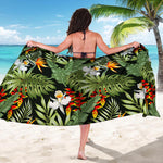 Hawaii Tropical Plants Pattern Print Beach Sarong Wrap