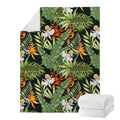 Hawaii Tropical Plants Pattern Print Blanket