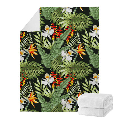 Hawaii Tropical Plants Pattern Print Blanket