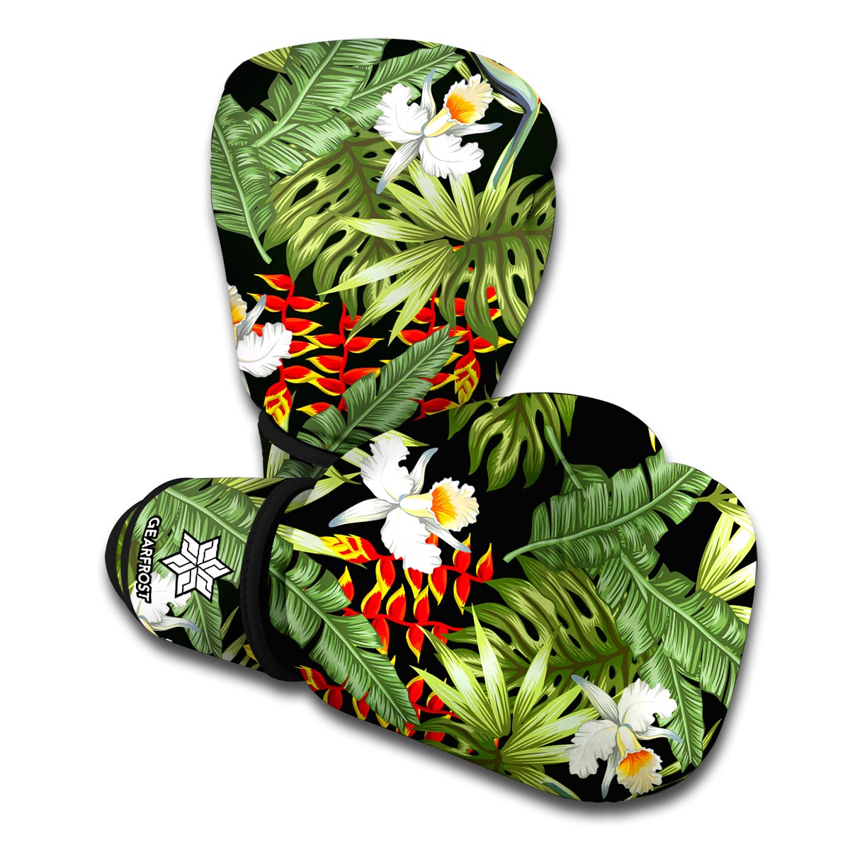 Hawaii Tropical Plants Pattern Print Boxing Gloves