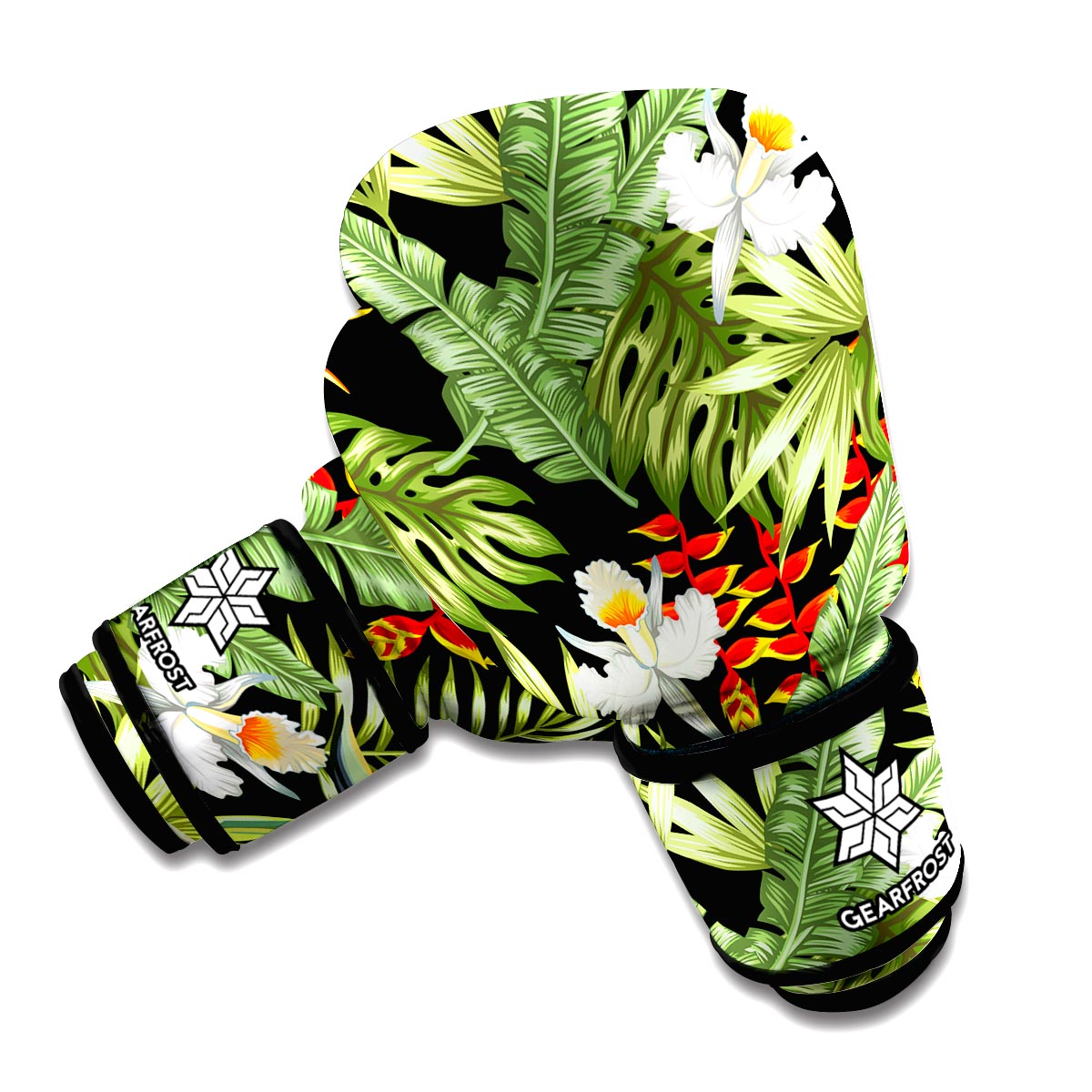 Hawaii Tropical Plants Pattern Print Boxing Gloves