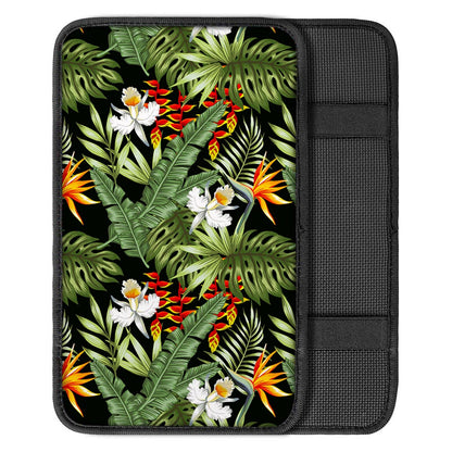 Hawaii Tropical Plants Pattern Print Car Center Console Cover
