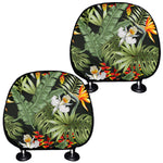 Hawaii Tropical Plants Pattern Print Car Headrest Covers