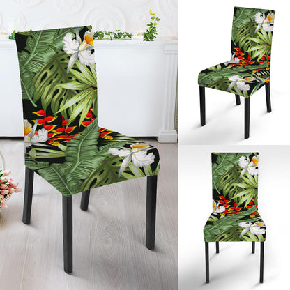 Hawaii Tropical Plants Pattern Print Dining Chair Slipcover