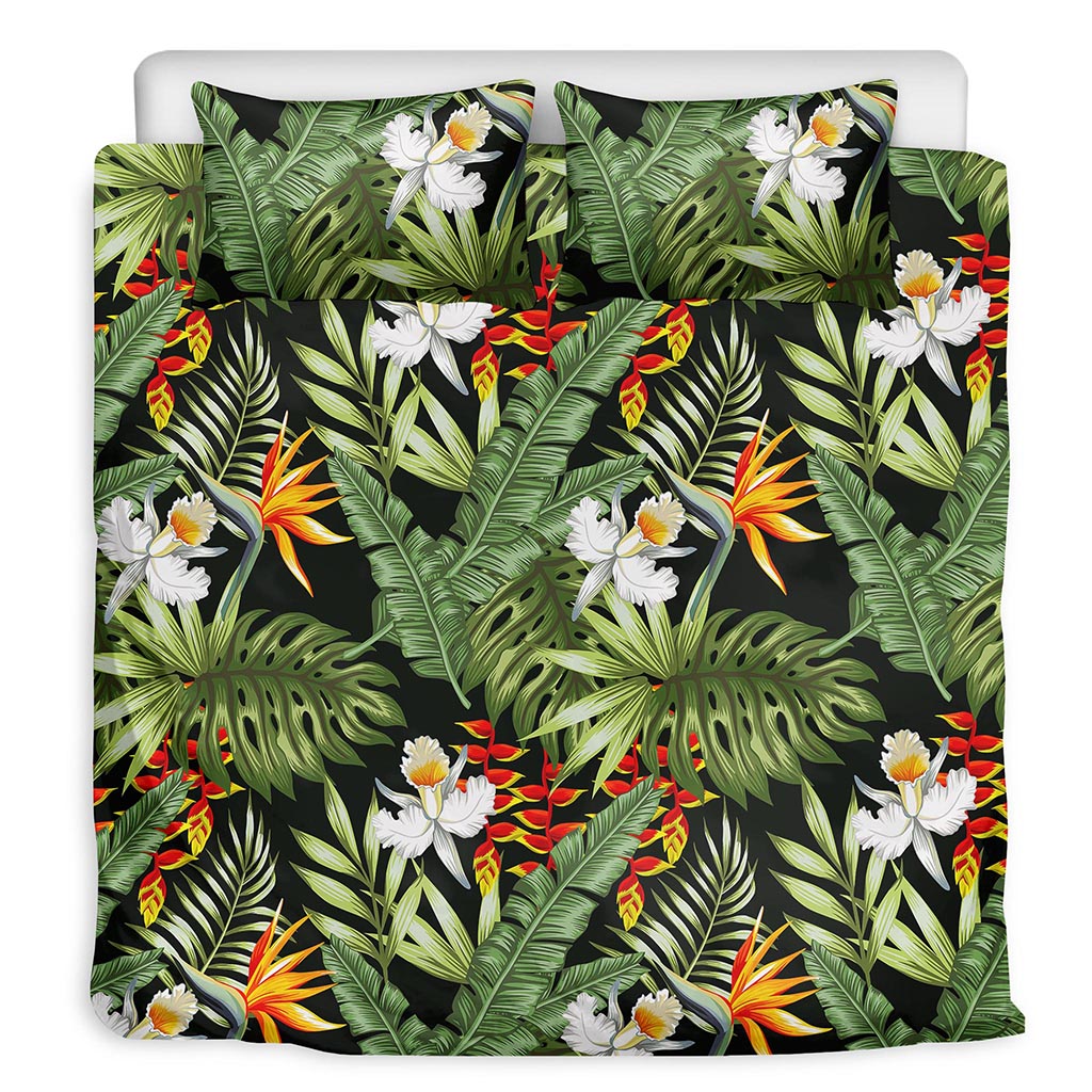 Hawaii Tropical Plants Pattern Print Duvet Cover Bedding Set