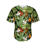 Hawaii Tropical Plants Pattern Print Men's Baseball Jersey