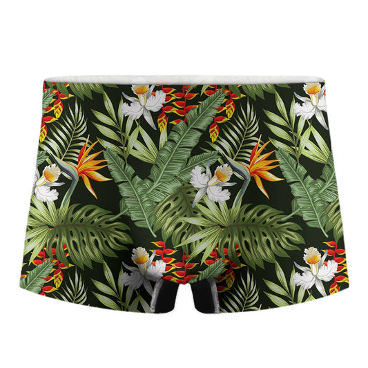 Hawaii Tropical Plants Pattern Print Men's Boxer Briefs