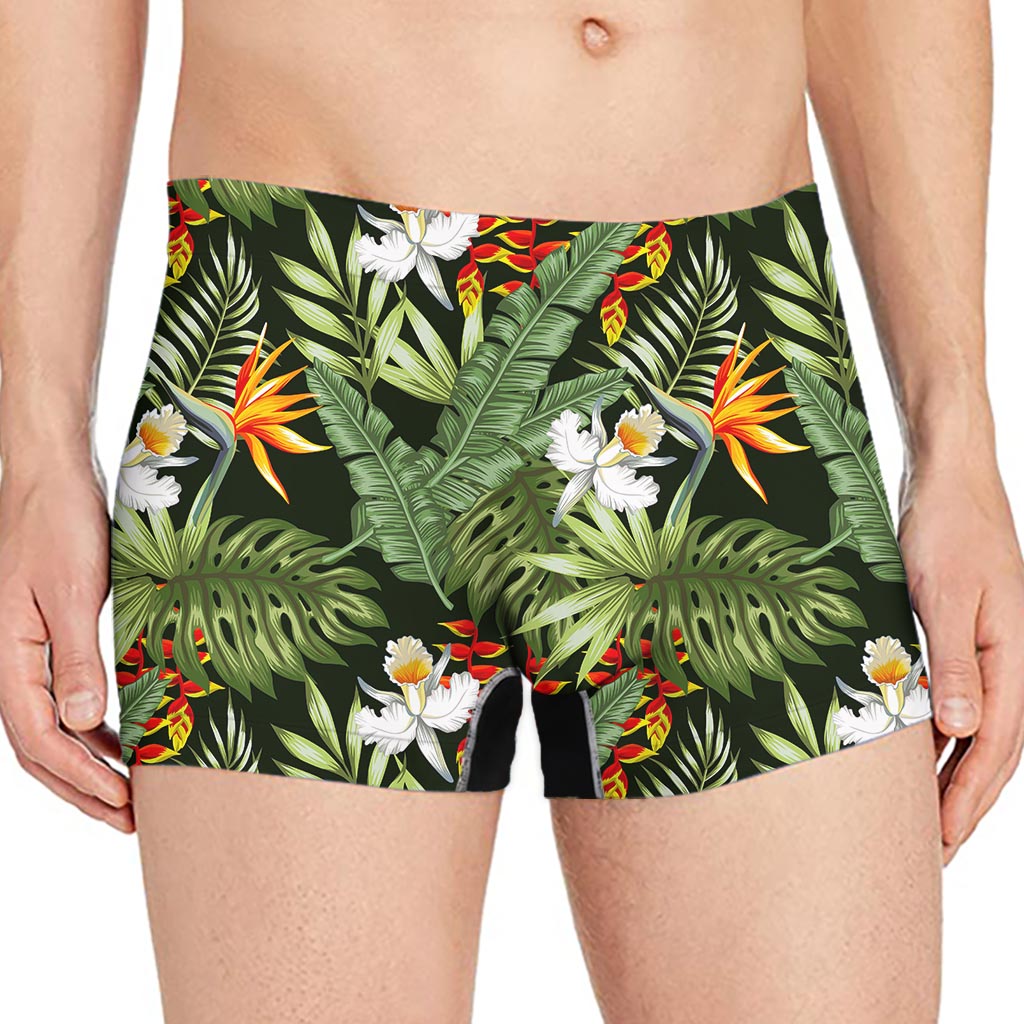 Hawaii Tropical Plants Pattern Print Men's Boxer Briefs