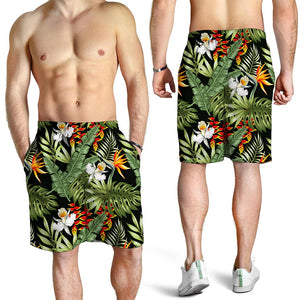 Hawaii Tropical Plants Pattern Print Men's Shorts