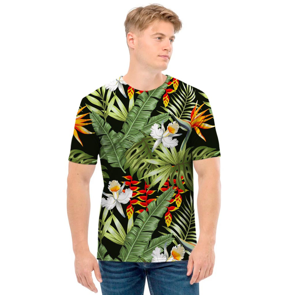 Hawaii Tropical Plants Pattern Print Men's T-Shirt