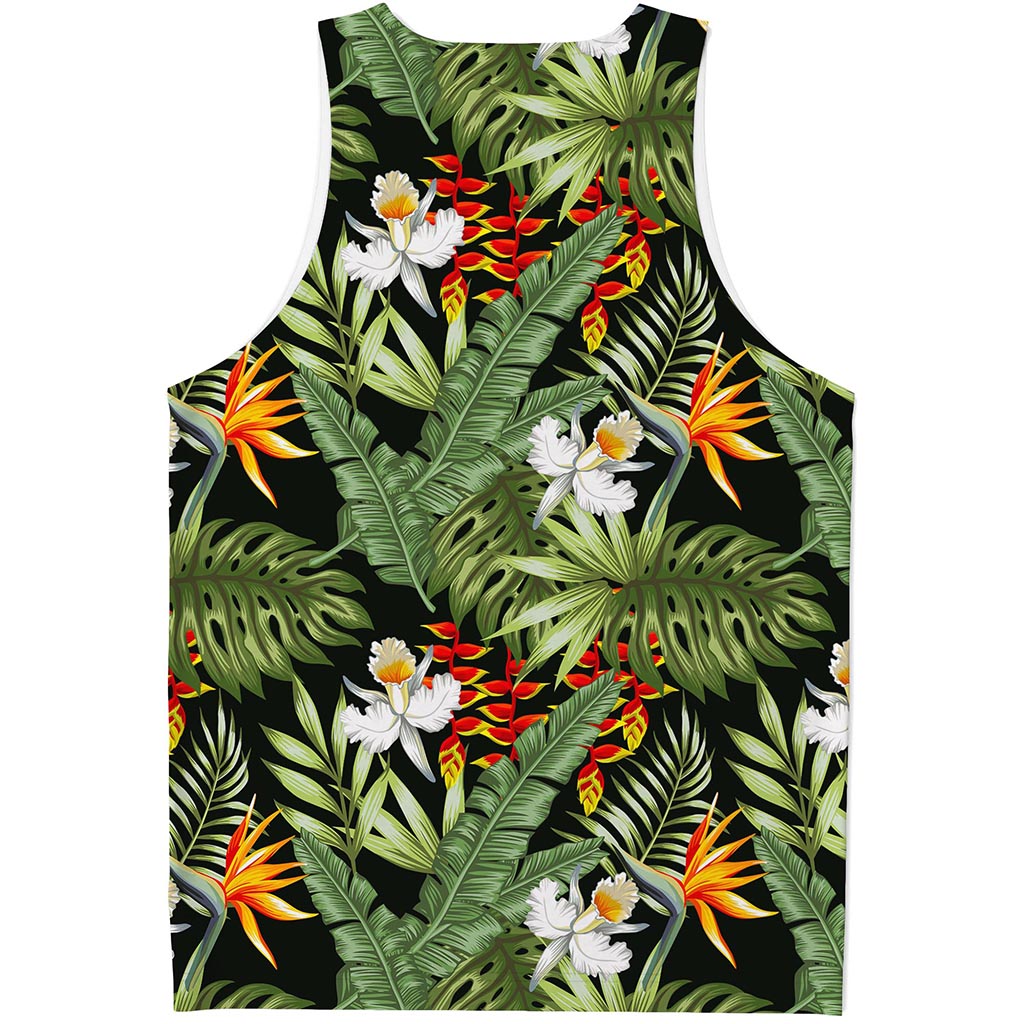 Hawaii Tropical Plants Pattern Print Men's Tank Top