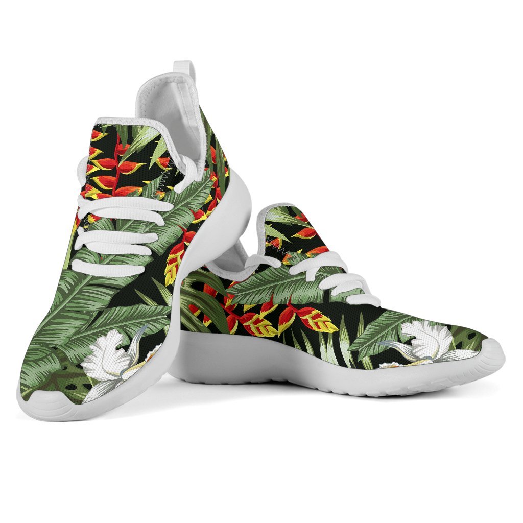 Hawaii Tropical Plants Pattern Print Mesh Knit Shoes GearFrost
